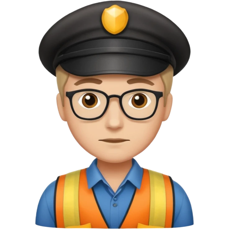 Stage manager no hat emoji