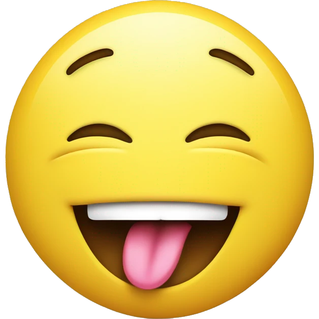 1 yellow smiley with a closed mouth smile and tongue out the side of the mouth. yummy concept emoji