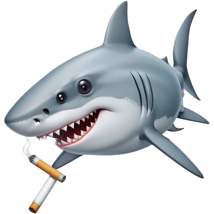 Shark have cigaret emoji