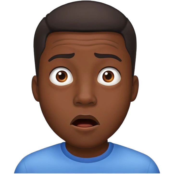 handsome Black guy shocked face emoji