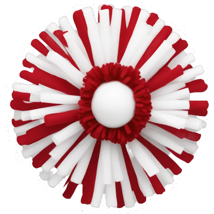 Cheer Pom Pom’s red and white emoji