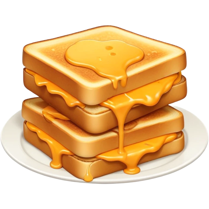 Kaas tosti with melting cheese oozing out the sides emoji