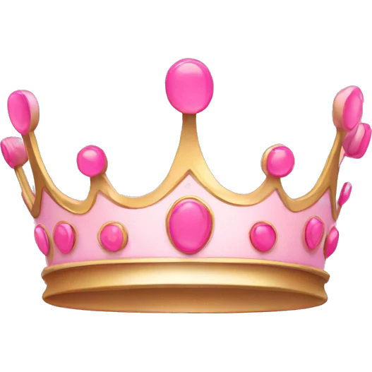 crown pink emoji