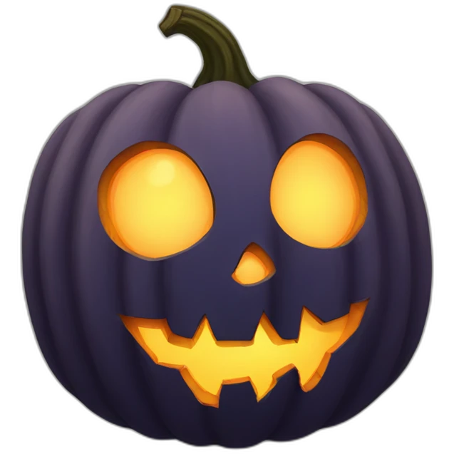 Spooky pumpkin emoji