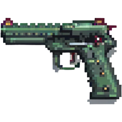gun emoji in pixel art style emoji