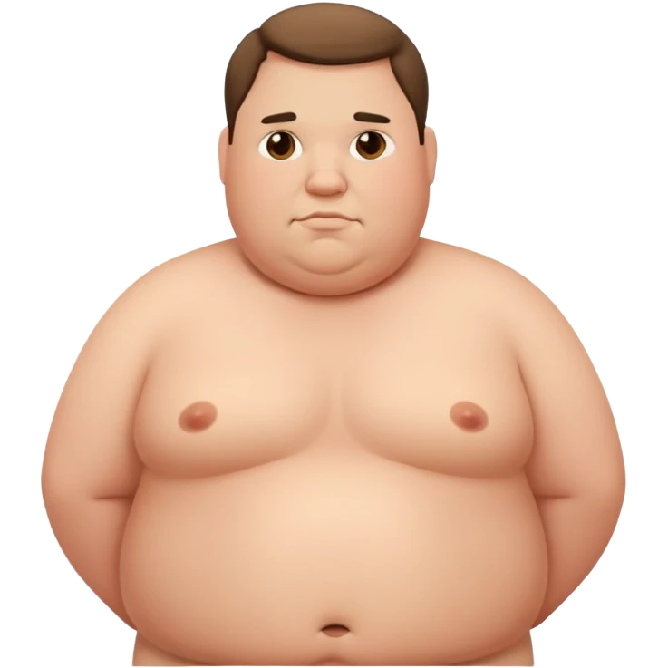 Толстый голый мужик emoji