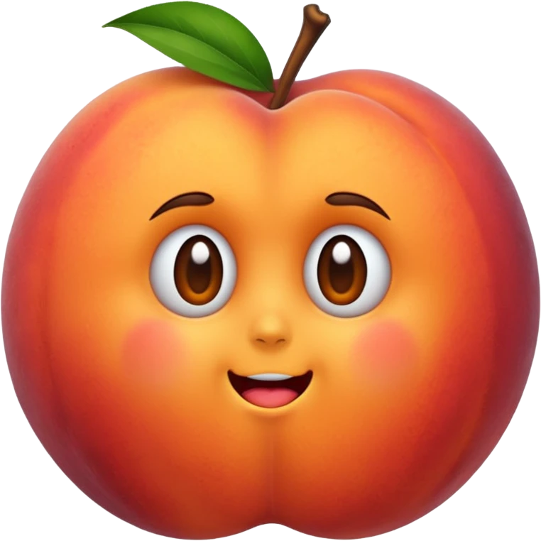 Peach with deep cleft emoji