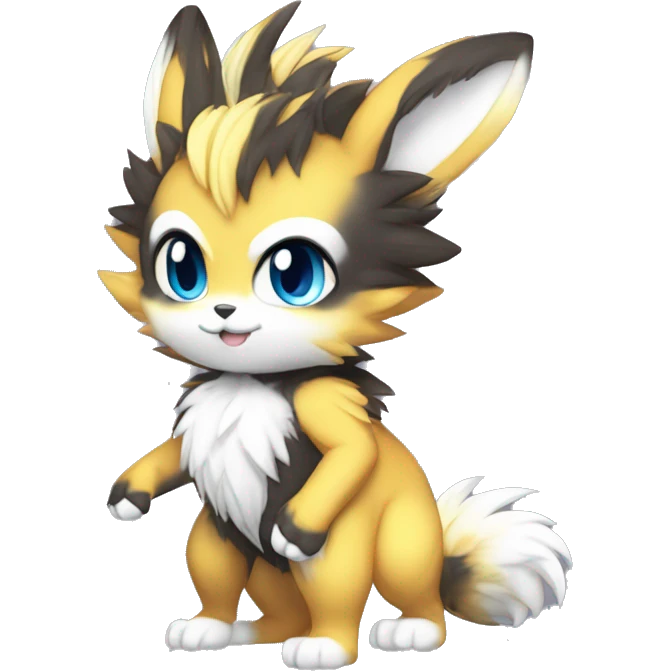 Anthro-Edgy-Gradient-Fantasy-Fur-Sona-Chibi-Shiny-Fakémon-Hybrid full body emoji