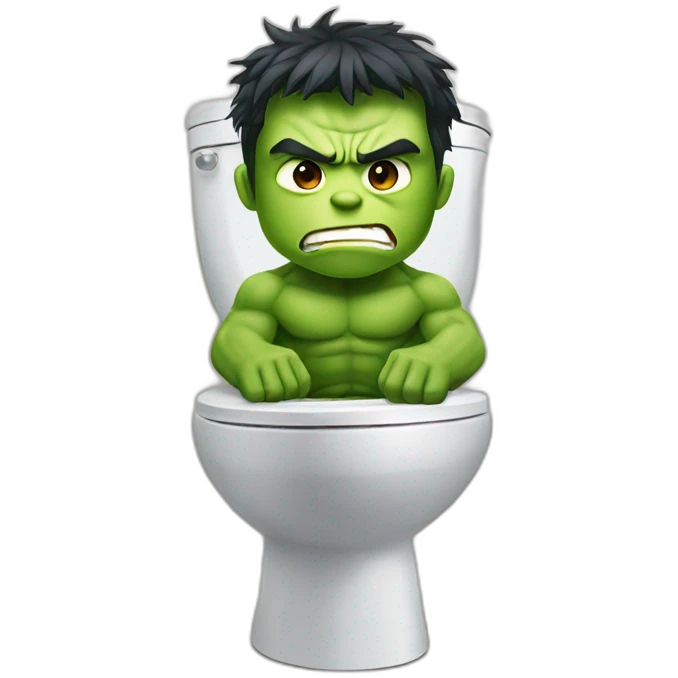 hulk on toilet emoji