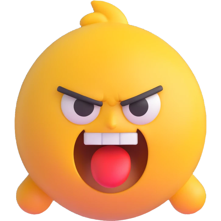 angry emoji with a confused, dumb, idiot expression emoji