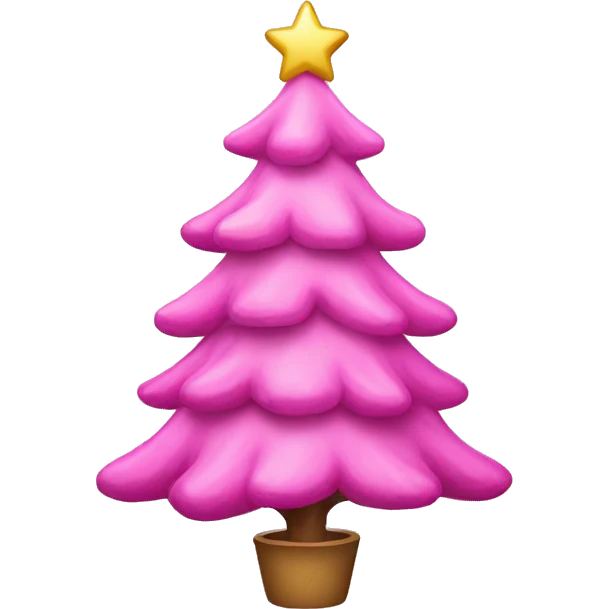 Pink Christmas Tree emoji
