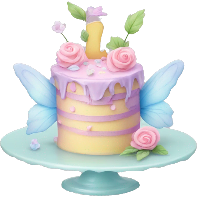 Fairy pastel cake emoji