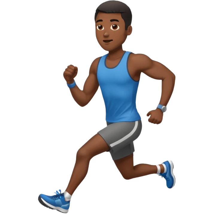 blackman running exercise sport emoji