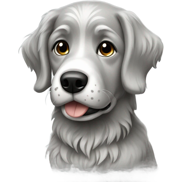 New Finland doodle dog grey emoji