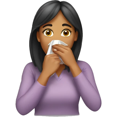 woman covering nose smell bad emoji