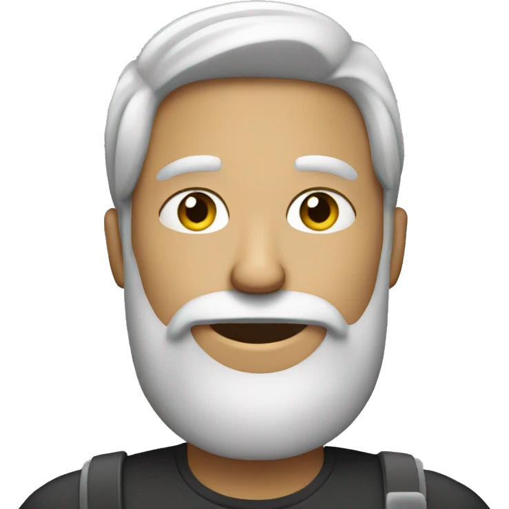 male with cellphone and beard emoji