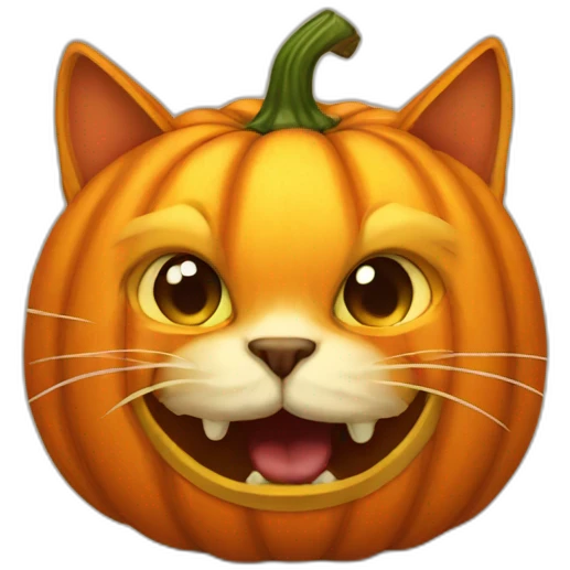 pumkin head cat emoji