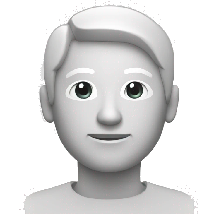 Generate a logo with a white background, the logo is a shape/shadow of a person typing emoji