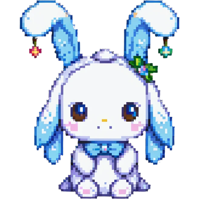 Cinnamoroll character in pixel art style emoji