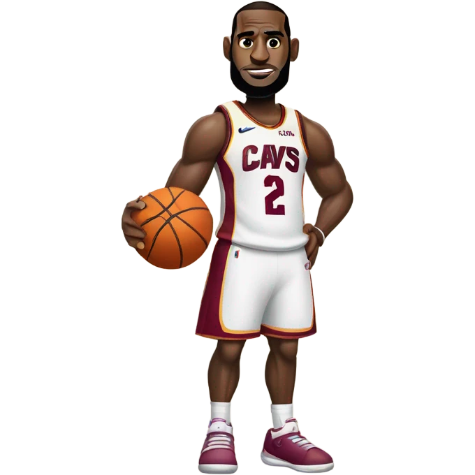 LeBron James playing basketball emoji