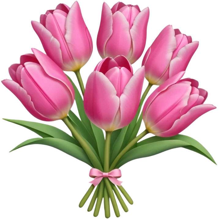 Pink tulip bouquet emoji