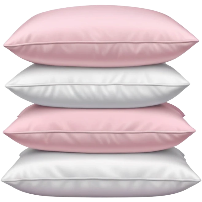 Powder pink and white pillows stack emoji