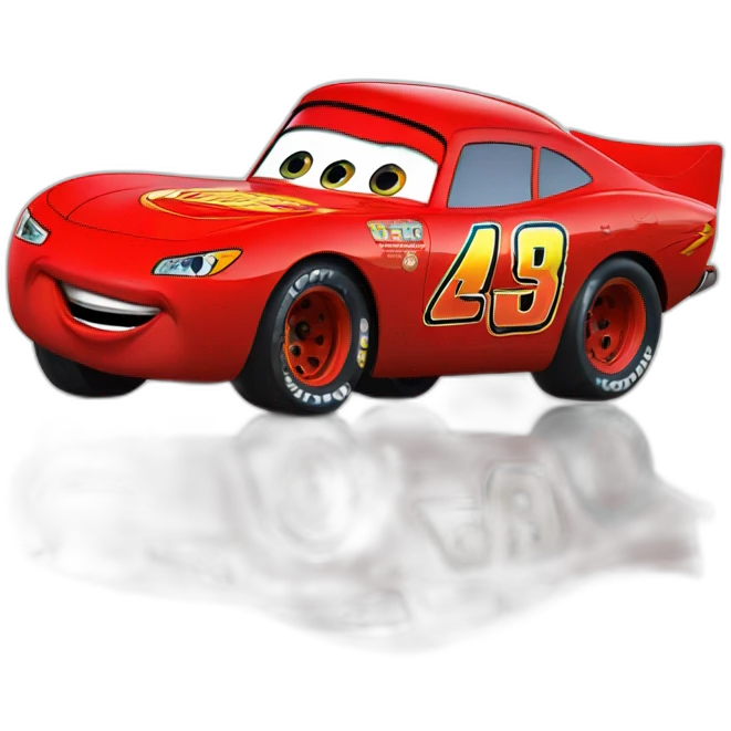 Flash mcqueen from the pixar cars emoji
