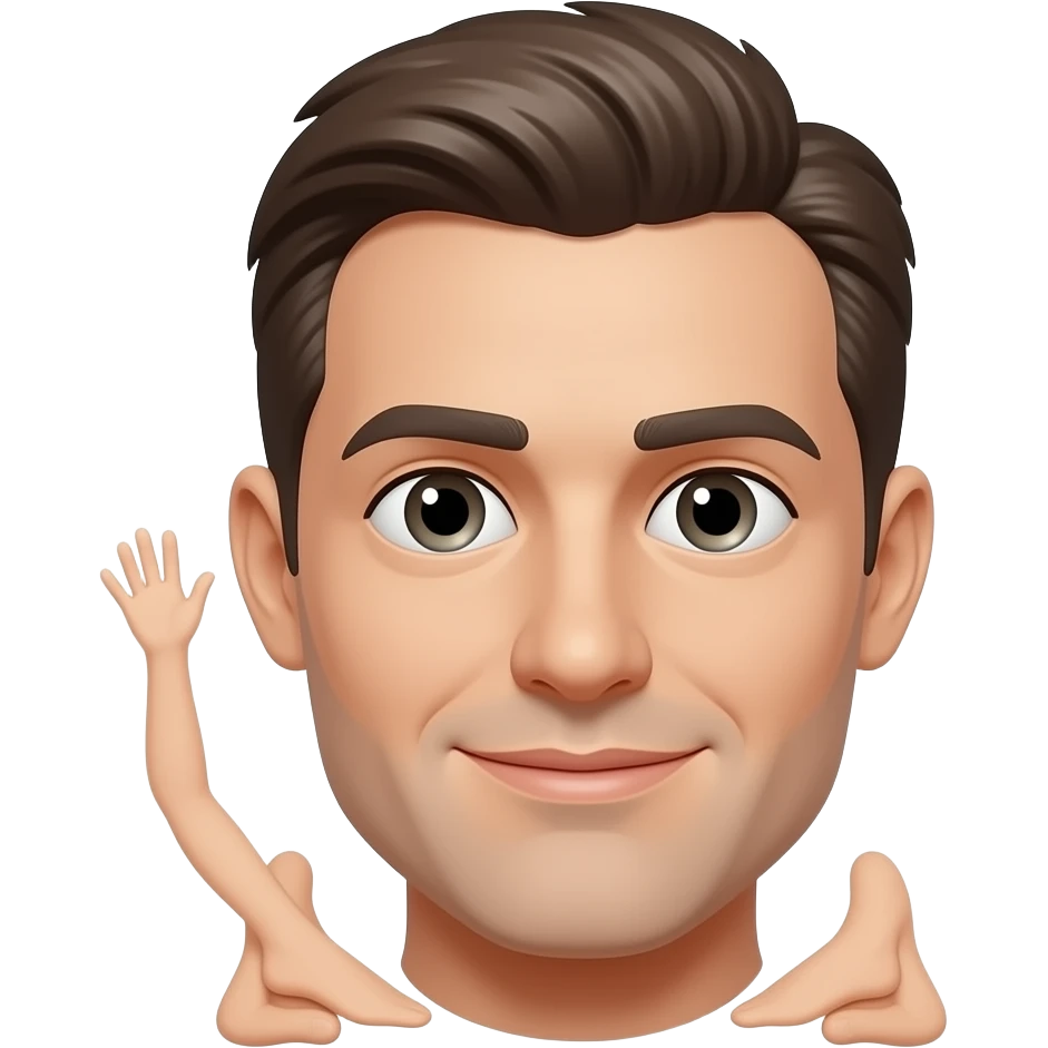 a woman’s feet on man’s face emoji