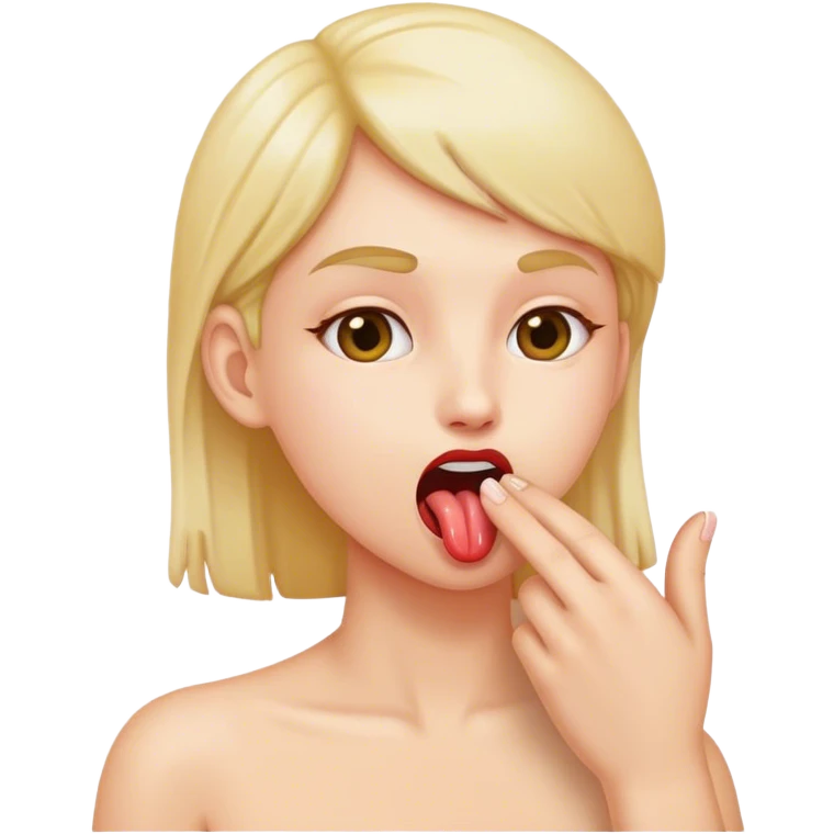 licking hand emoji