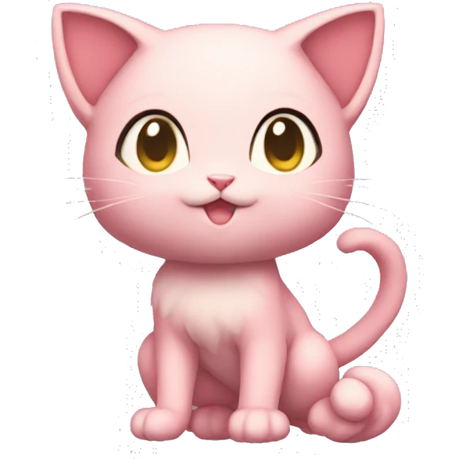 Chibi Mew-Pokémon full body emoji