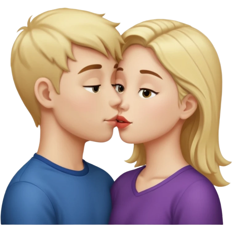 girl kissing a boy  emoji