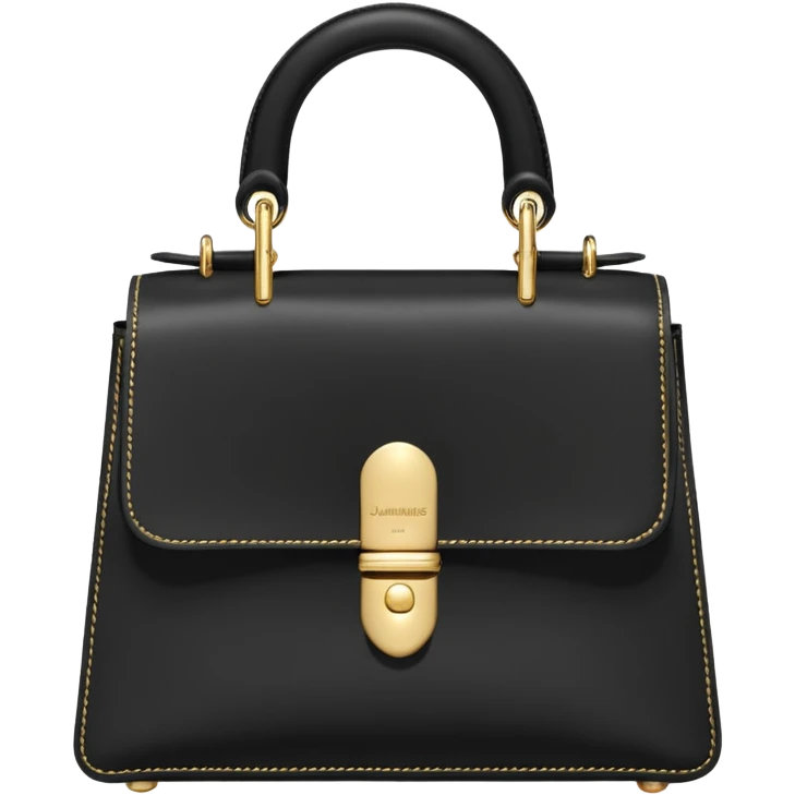 Black jacquemus le bambino bag emoji