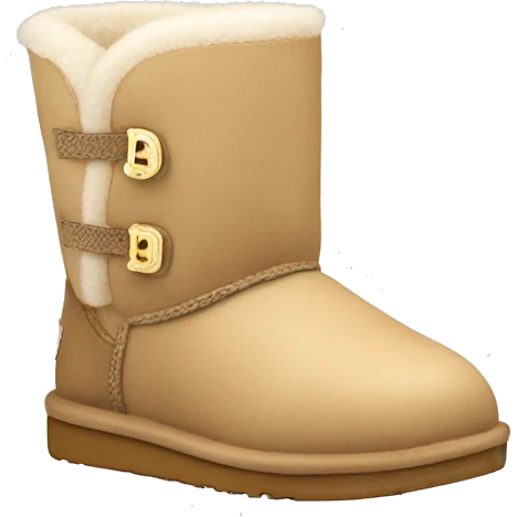 a pair of sand colored ultra mini ugg boots emoji