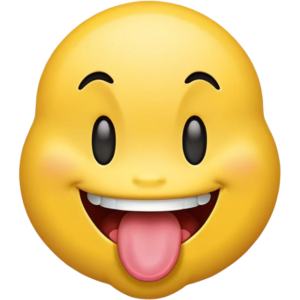 Smiling face with tongue  emoji