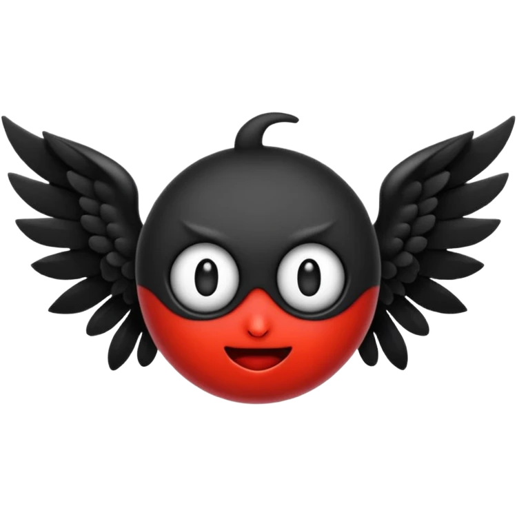 Las alas de angel del emoji pero que sean alas de demonio emoji