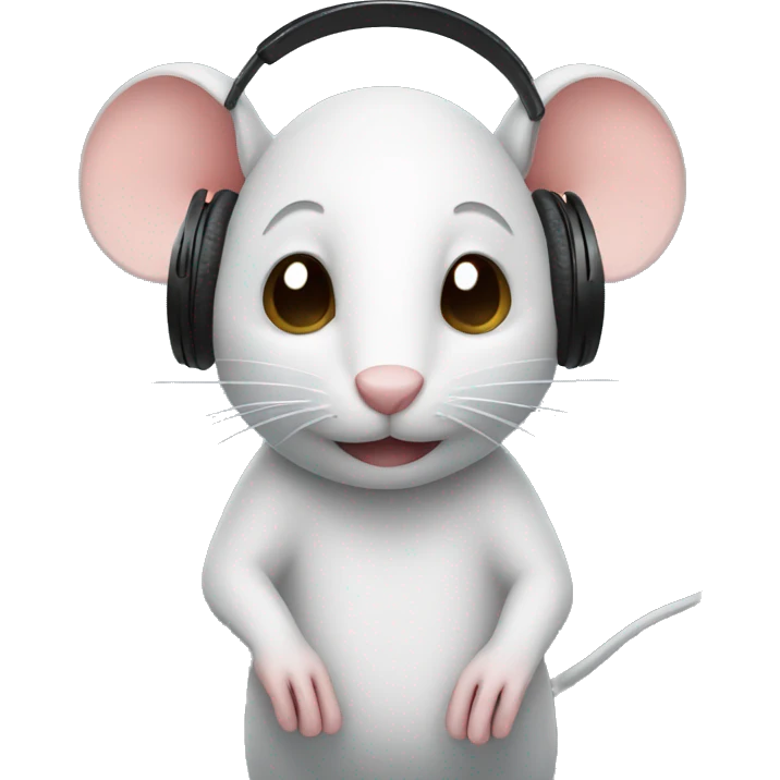 mouse with headphones emoji