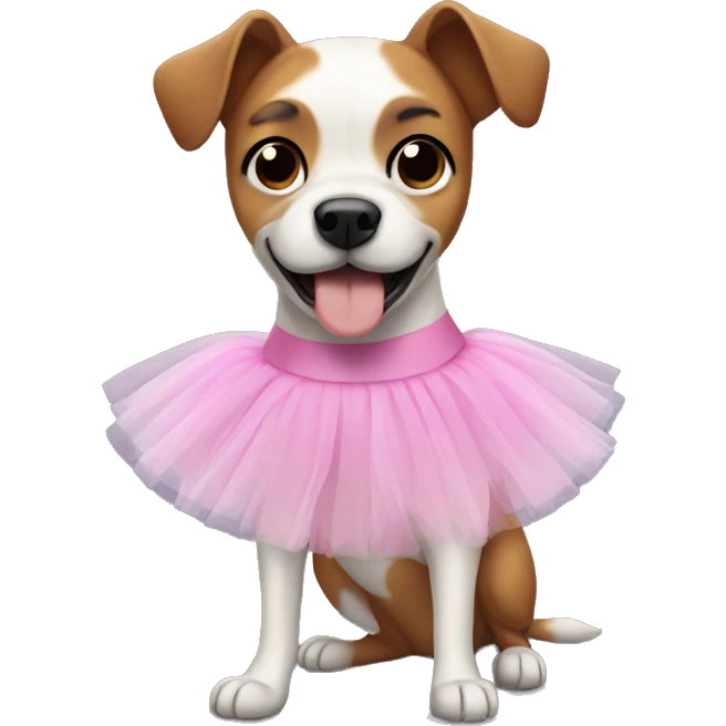 Dog wearing tutu emoji