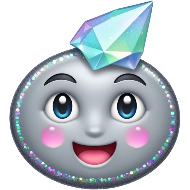 vamp glitter gray emoji