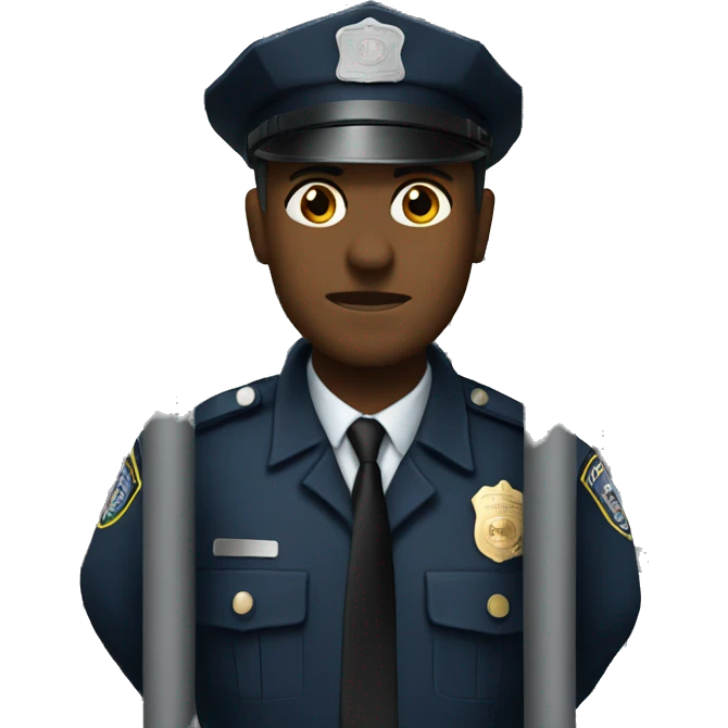 cop in jail emoji