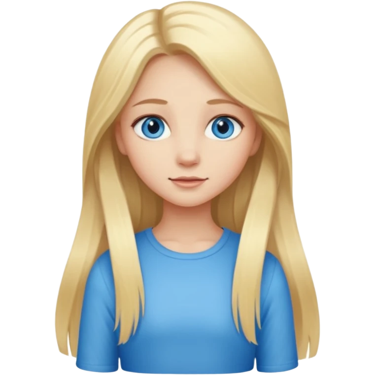 cute girl full body with long blonde hair emoji