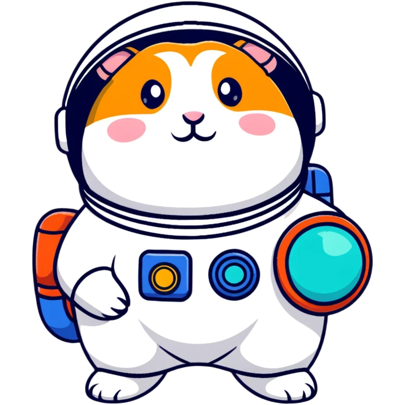 chubby hamster cosmonaut emoji
