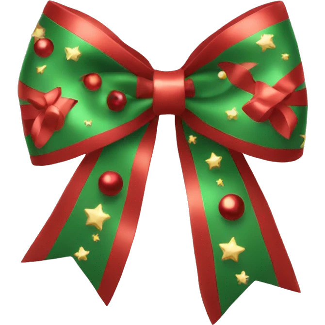 aesthetic christmas bow emoji