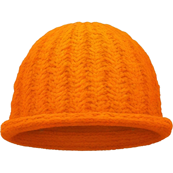 orange winter hat emoji