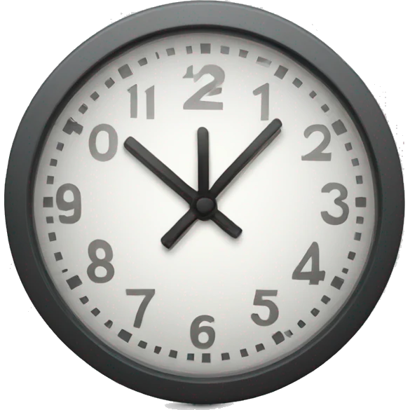 clock with face emoji