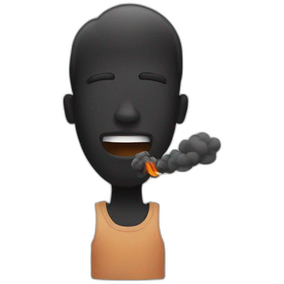 a black meat smoker in the backyard emoji