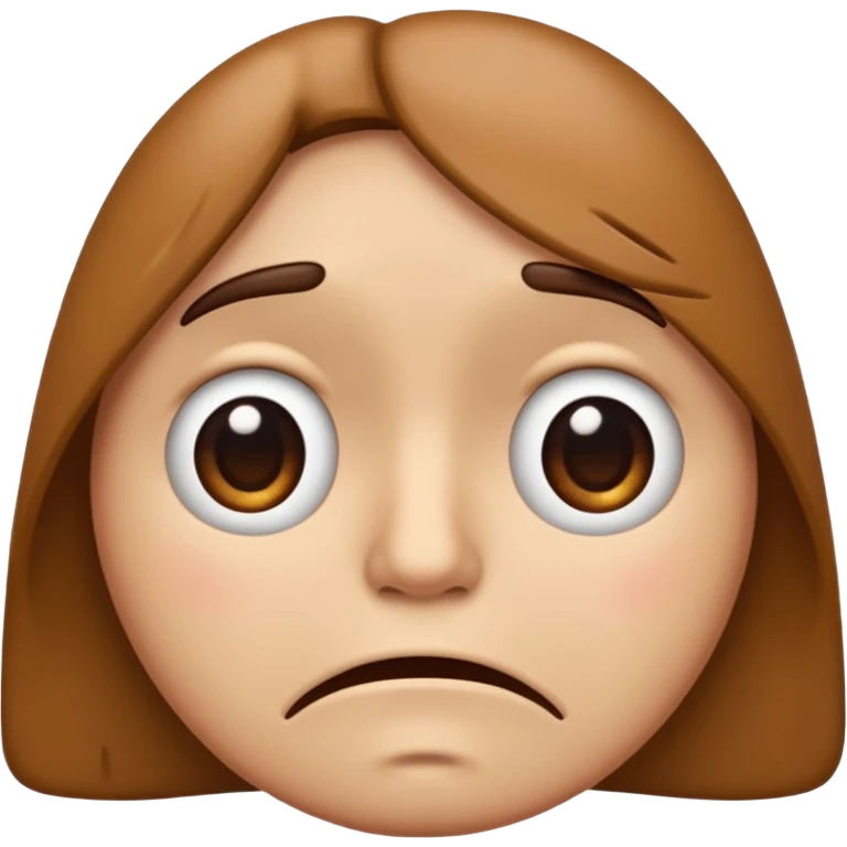 brown sad face emoji emoji