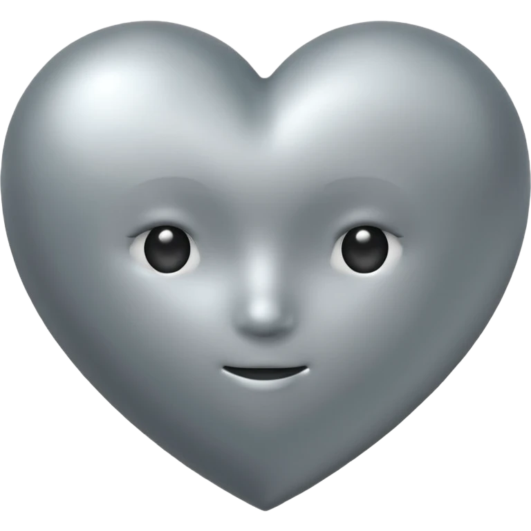 heart with a soft gray glow emoji