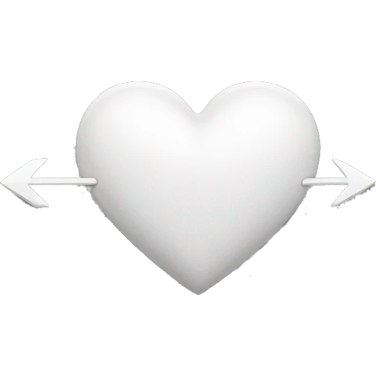 White heart with arrow emoji