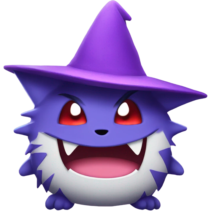 Cute Pokemon gengar wearing a hat emoji