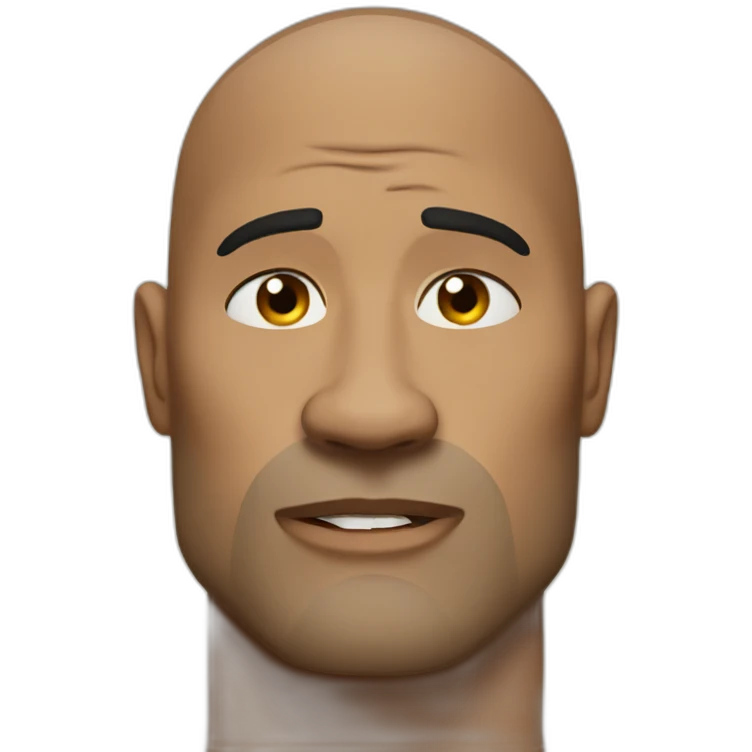 the-rock-frown emoji